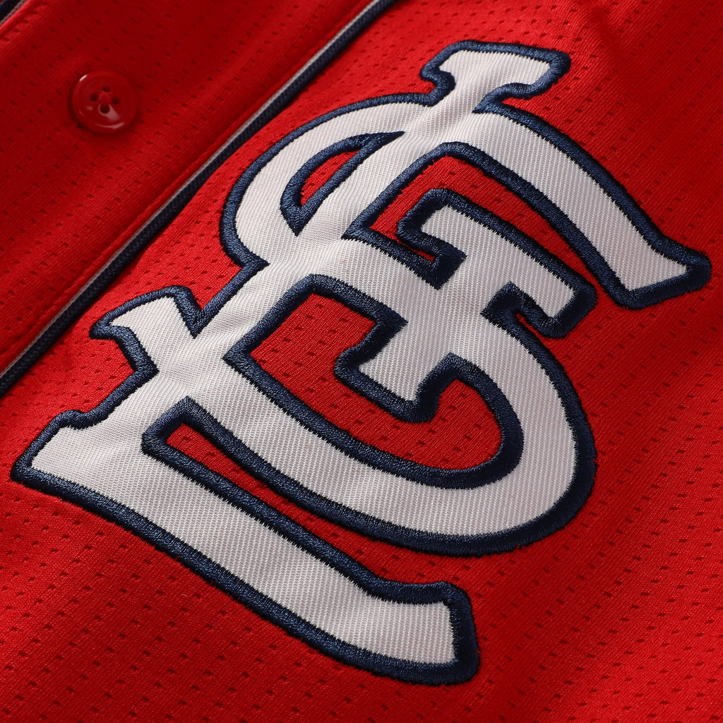 Men's Stitches  Red St. Louis Cardinals Team Color Full-Button Fashion Jersey