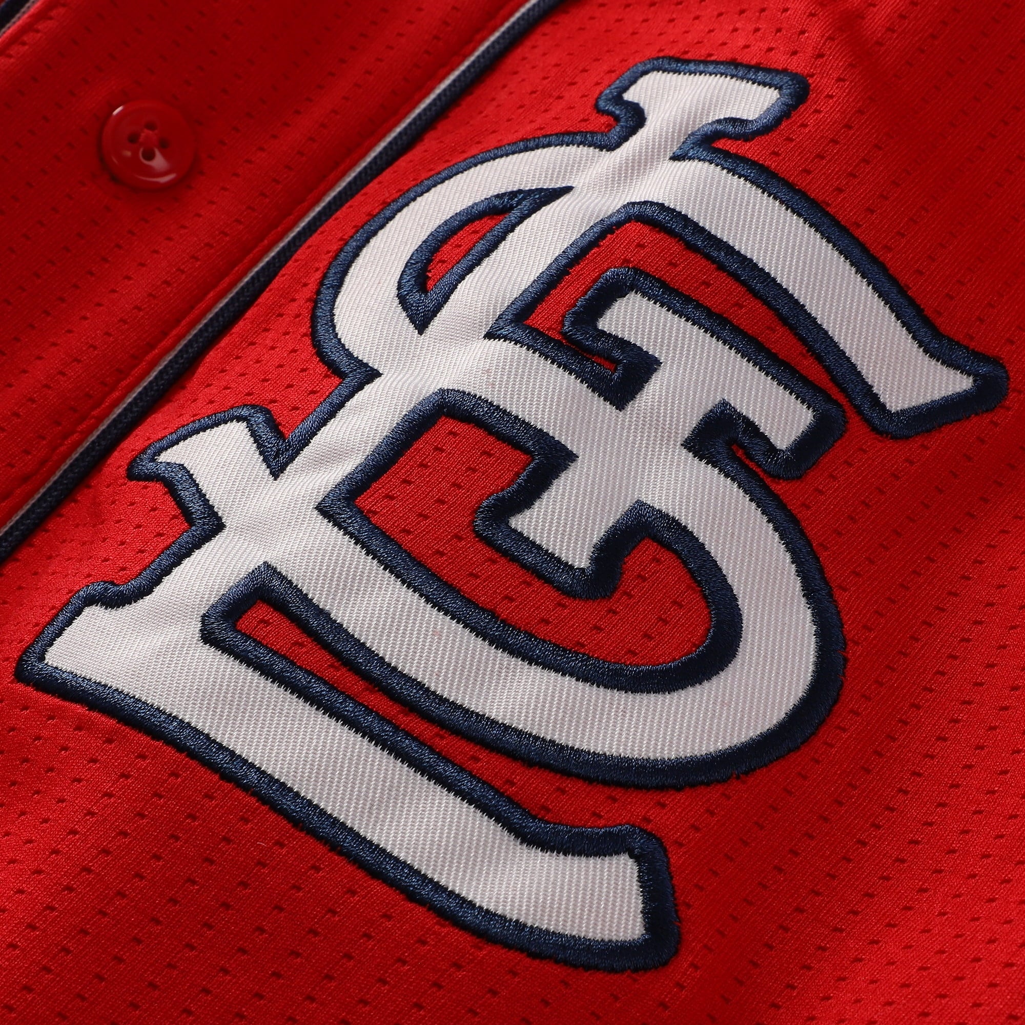 Men's Stitches  Red St. Louis Cardinals Team Color Full-Button Fashion Jersey
