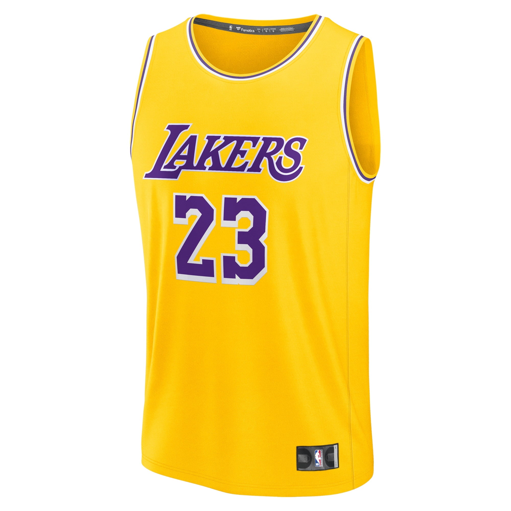 Men's Fanatics LeBron James Gold Los Angeles Lakers Fast Break Replica Jersey - Icon Edition