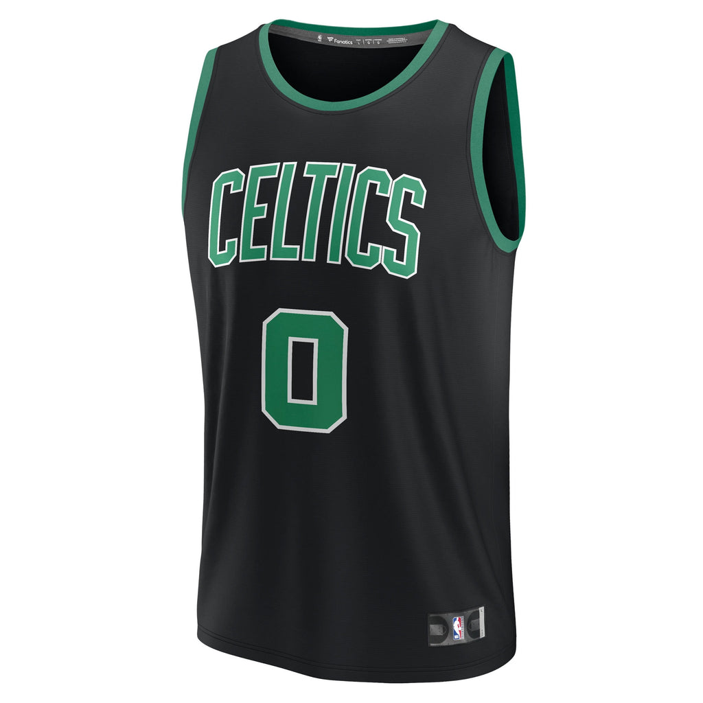 Men's Fanatics Jayson Tatum Black Boston Celtics Fast Break Replica Player Jersey - Statement Edition