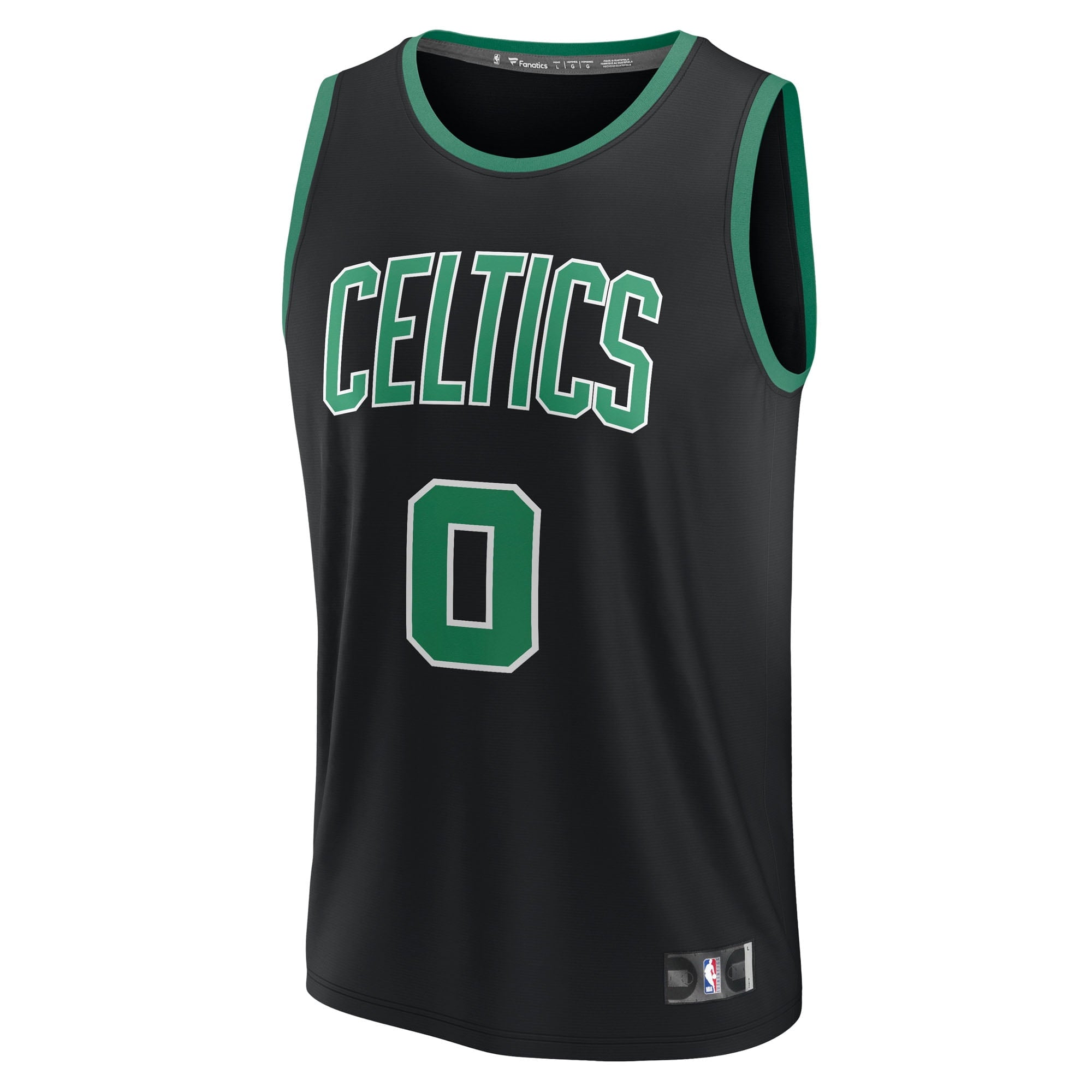 Men's Fanatics Jayson Tatum Black Boston Celtics Fast Break Replica Player Jersey - Statement Edition