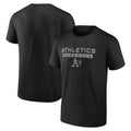 MLB Oakland Athletics Men's Black Tonal Cotton Short Sleeve T Shirt