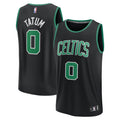Men's Fanatics Jayson Tatum Black Boston Celtics Fast Break Replica Player Jersey - Statement Edition