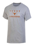 NCAA Men's Texas Longhorns Gray Bar Logo Crewneck Tee