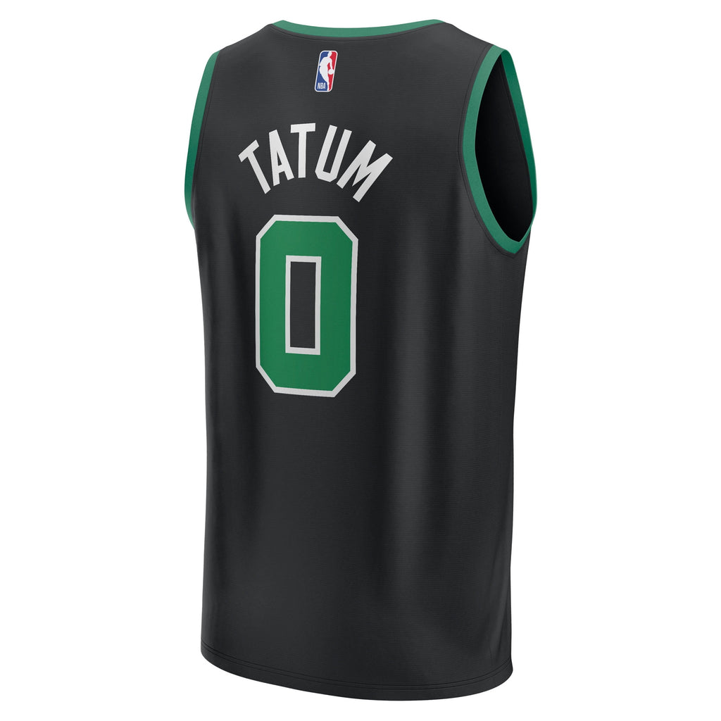 Men's Fanatics Jayson Tatum Black Boston Celtics Fast Break Replica Player Jersey - Statement Edition